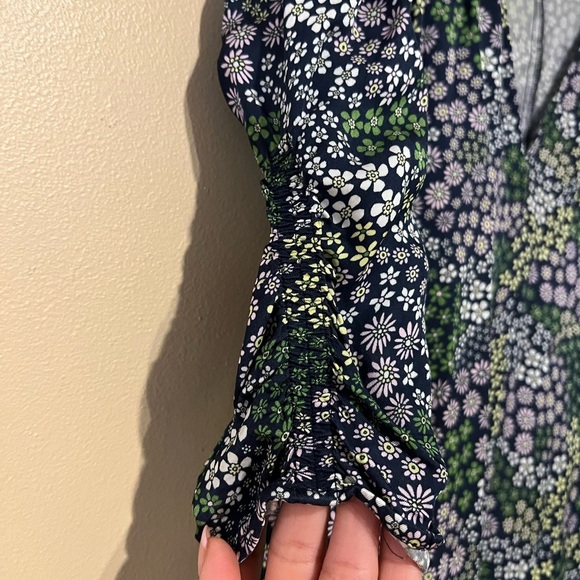 See By Chloe Floral Spring Shift Puff Short Sleeve Mini Dress Vacation Size 38/6 - Picture 9 of 13